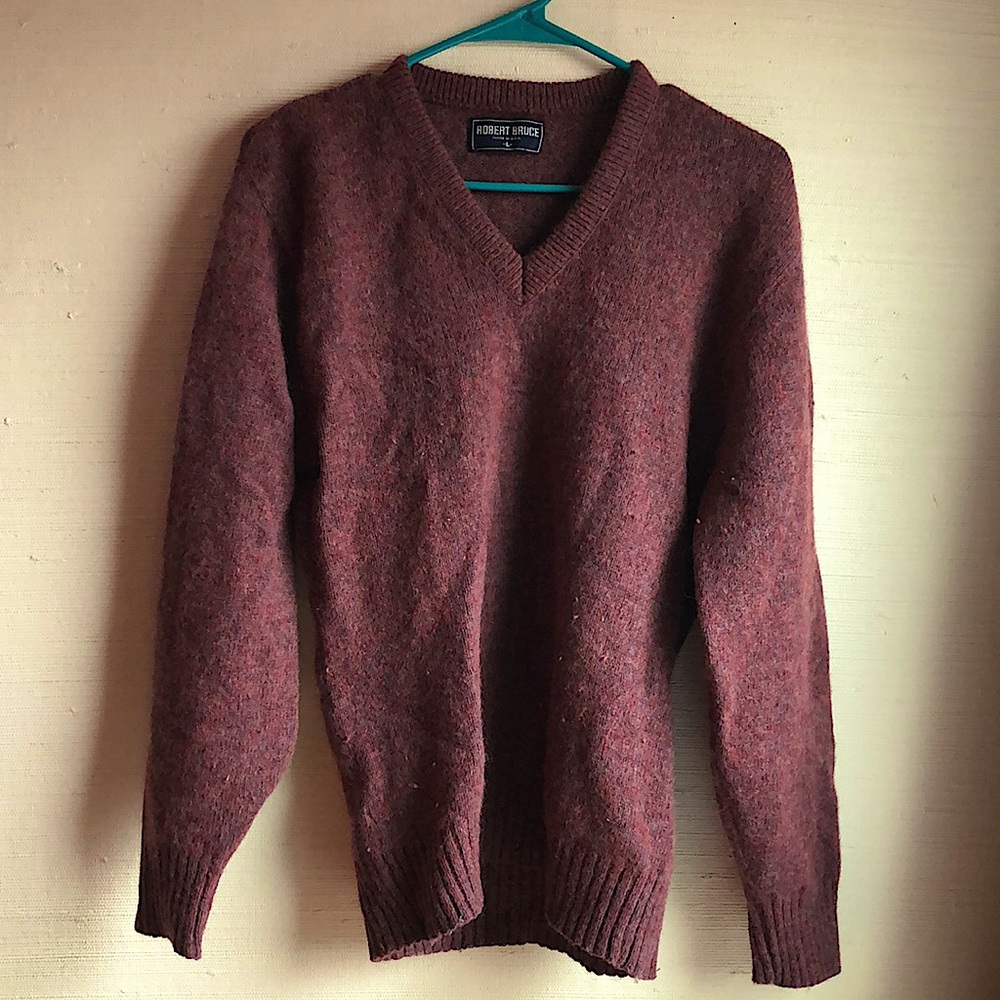 Maroon V Neck Sweater from Robert Bruce